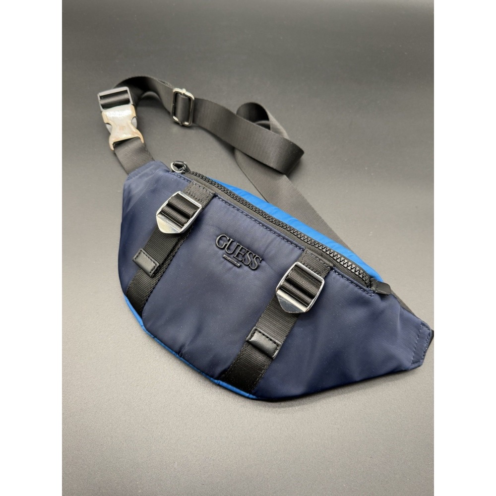 GUESS Los Angeles Blue Nylon Belt Bag Fanny Pack Crossbody Adjustable Unisex